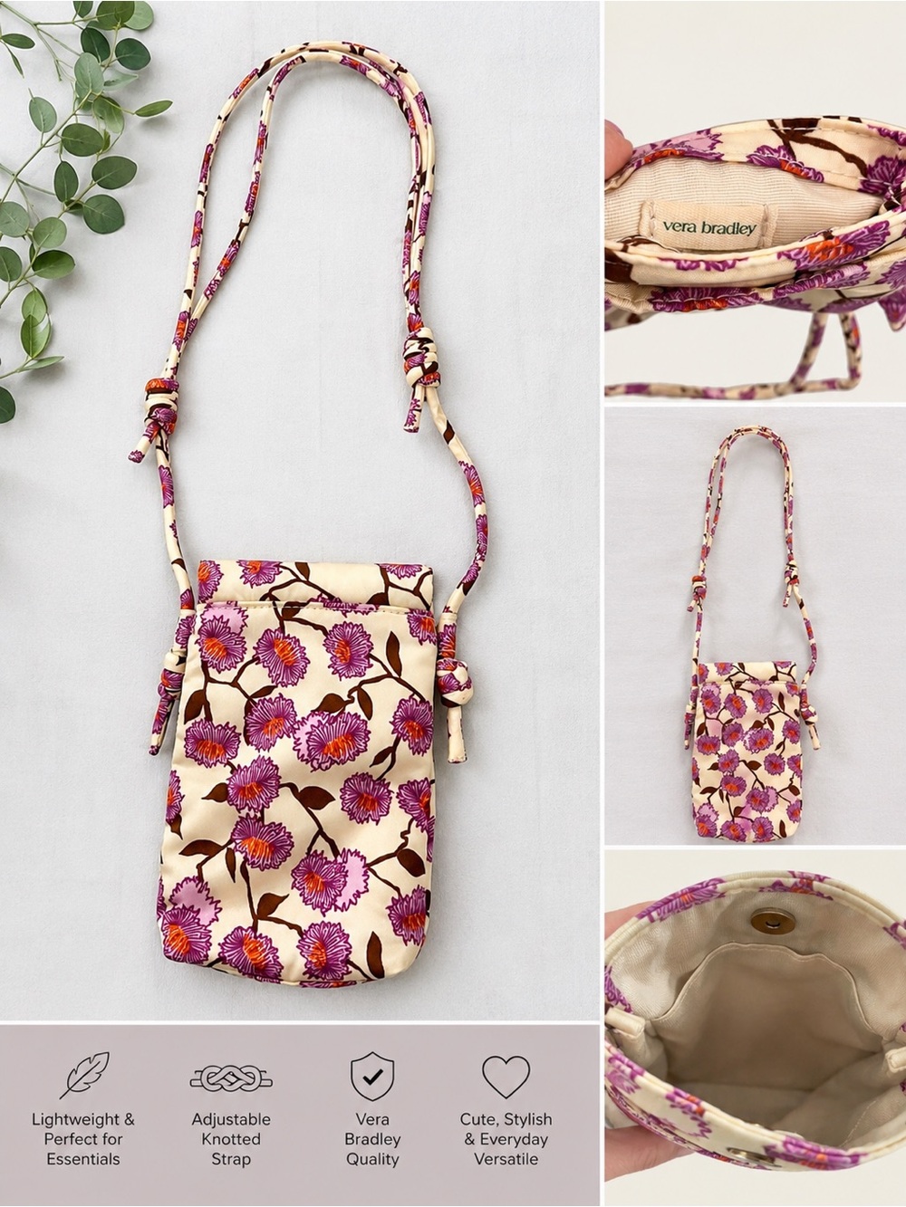 🌸 Vera Bradley Floral Crossbody Mini Bag 🌸